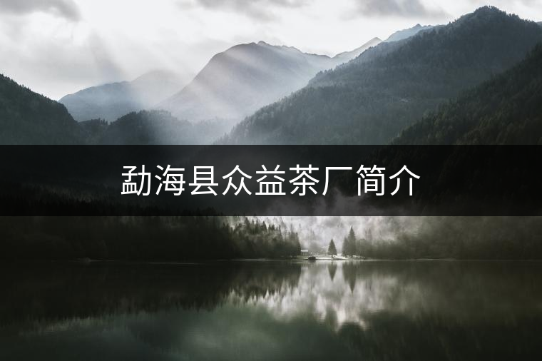 勐海縣眾益茶廠簡(jiǎn)介 勐海縣眾益茶廠簡(jiǎn)介