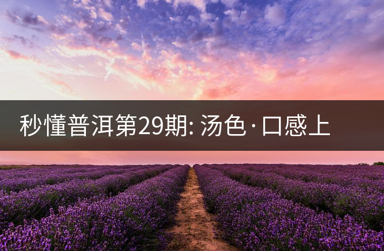 秒懂普洱第29期: 湯色·口感上怎么辨別干倉跟濕倉？