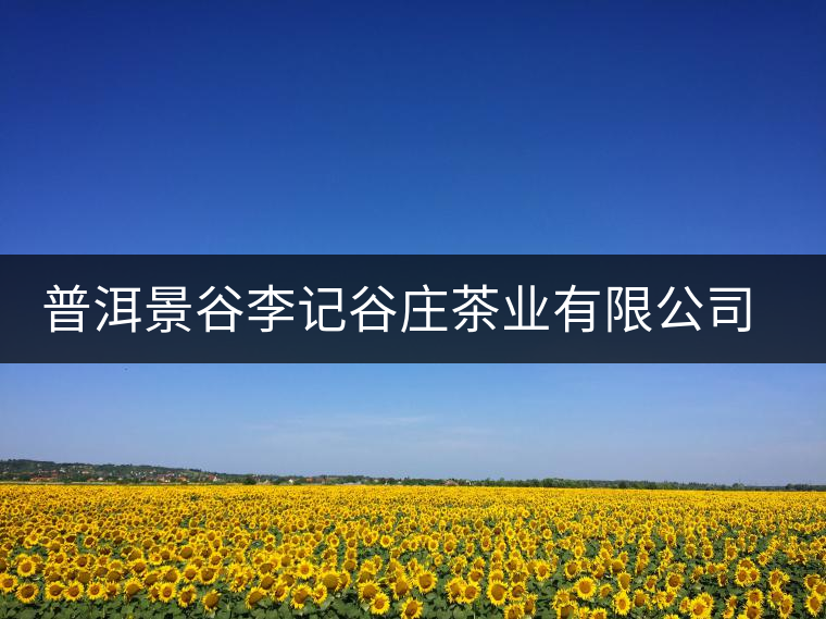 普洱景谷李記谷莊茶業(yè)有限公司簡(jiǎn)介