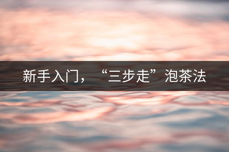新手入門，“三步走”泡茶法