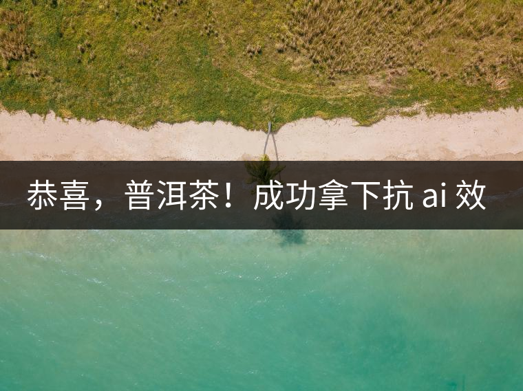恭喜，普洱茶！成功拿下抗 ai 效果第二名！