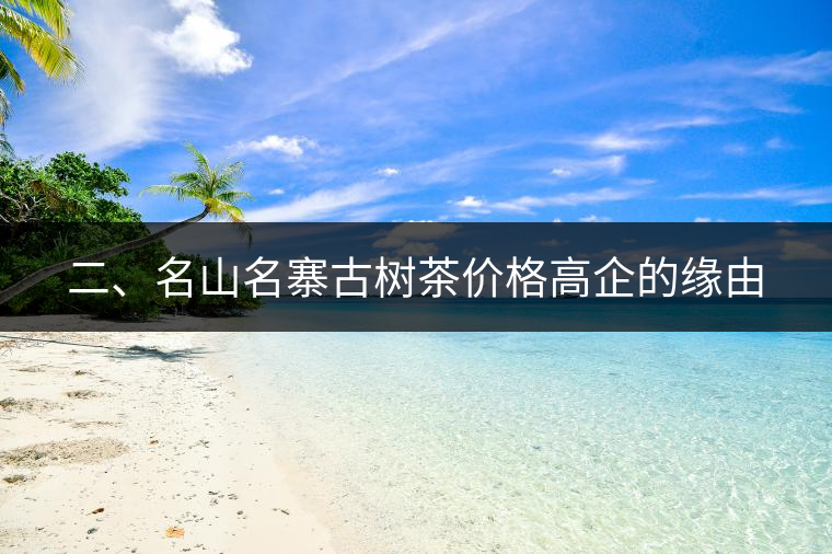 二、名山名寨古樹茶價格高企的緣由