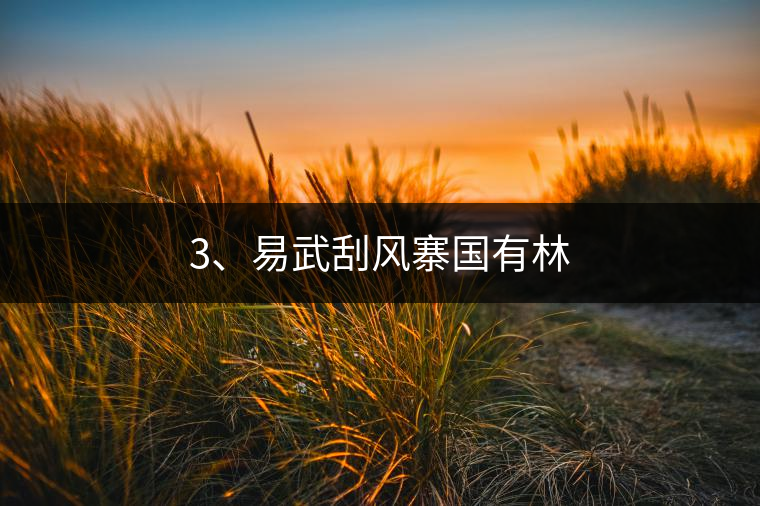 3、易武刮風寨國有林