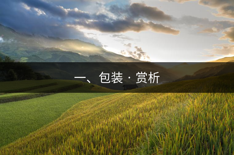 一、包裝 · 賞析