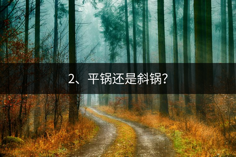 2、平鍋還是斜鍋？