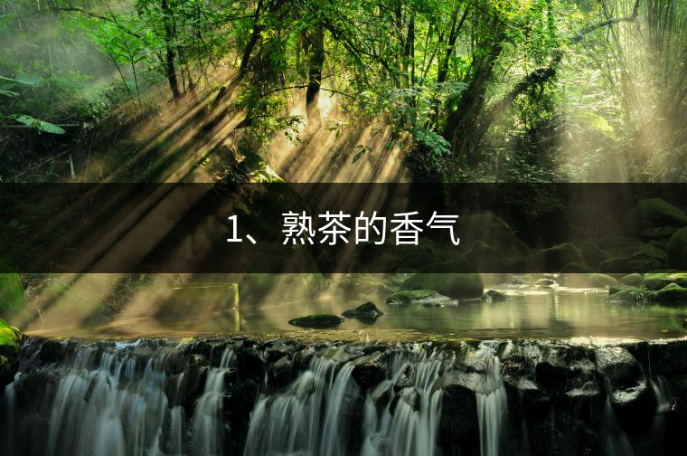 1、熟茶的香氣