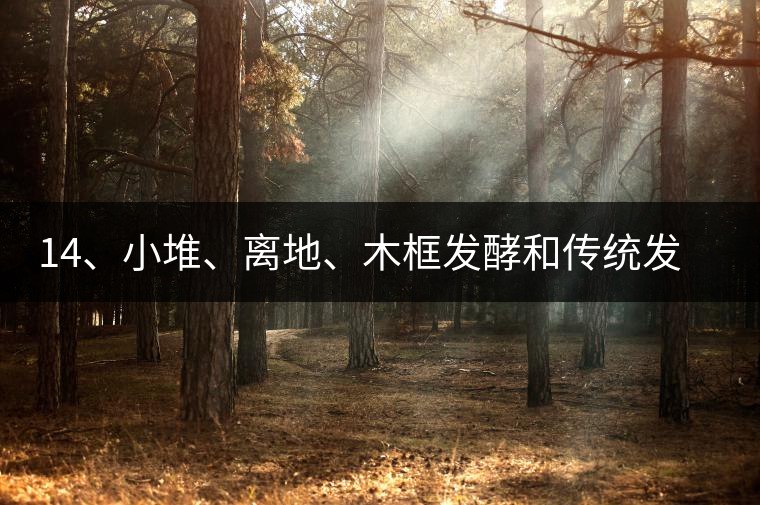 14、小堆、離地、木框發(fā)酵和傳統(tǒng)發(fā)酵