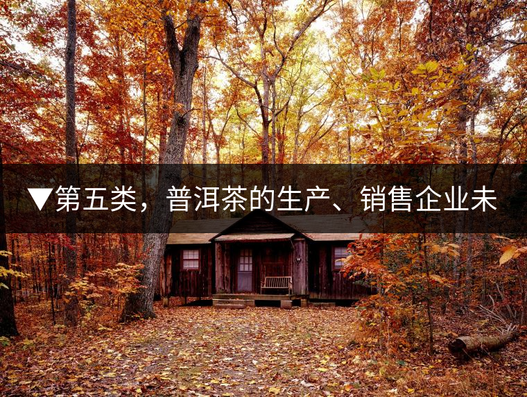 ▼第五類，普洱茶的生產(chǎn)、銷售企業(yè)未售出的庫(kù)存