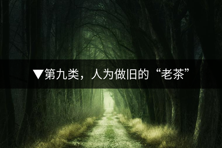 ▼第九類，人為做舊的“老茶”