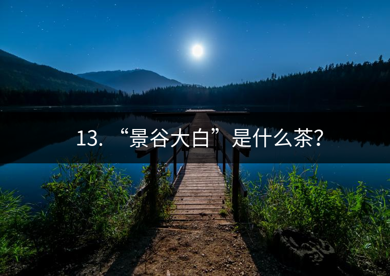 ? 13. “景谷大白”是什么茶？