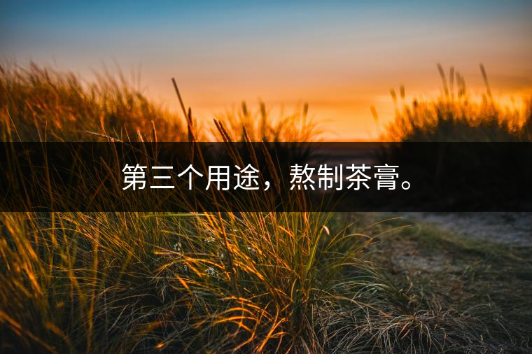 第三個用途，熬制茶膏。